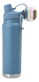 Garrafa Térmica De Água Inox Quente Ou Frio Squeez Azul-aço
