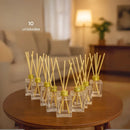 Kit Frasco Vidro Cubo Para Aromatizador 50ml 10peças+varetas