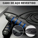 Corda De Pular Speed Rope Fitness Profissional para Crossfit Com Rolamento Freestyle Pdo Store Cor Azul