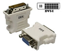 Adaptador Dvi-i 24+5 Pinos Macho P/ Vga 15 Pinos Femea