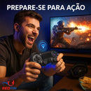 Controle Sem Fio Joystick Bluetooth Para Ps4 Videogame Tv Samsung Pc P4 Ps 4 Dual Shock Manete Pc Gamer Tv Smart Controle Bluetooth Sem Fio Celular Headset Com P2 - Marca Redfin