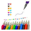 Kit 12 Canetas Gel Coloridas Perfumadas Glitter Neon Pastel