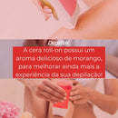 Cera Depilatória Roll-on Morango 100g - Depilflax