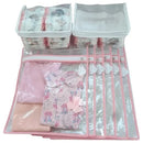 6 Saquinhos Maternidade Bebê Organizador Mala Gestante +  Rosa