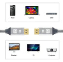 Cabo Displayport 1.4 8k 4k Hdr Resistente 3 Metros - Tomate