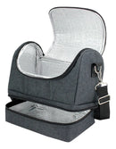 Bolsa Térmica Lancheira Bag Fitness Porta Marmita Divisórias Cor Preto