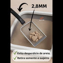Pá Higiênica Para Gatos Em Aço Inox Com Malha De 2,8 Mm Ideal Para Areia Granulada Namave