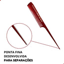 Kit 2 Pentes 5by Krest Goldilocks Para Mechas Cabo Fino Profissional Cor Vermelho