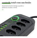 Extensão Coibeu Wkc-541 10 Tomadas 2m 4 Usb Bivolt
