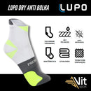 Meia Poliamida Corrida Lupo Cano Curto Dry An Branco 33-36 (P)