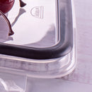 Pote Porta Frios C/ Escorredor Tampa C/ Travas 2 Divisórias Cor Transparente Plasútil Presunto Queijo Muçarela