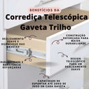 4 Pares Corrediça 35cm Corrediça Telescópica Trilho para Gaveta Ekom