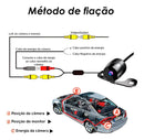 Câmera De Re Automotiva Hd Infravermelho Visão Noturna Colorida Universal Veicular Carro Borboleta 2 Em 1 A Prova D'agua