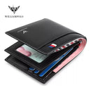 Carteira William Polo Couro Genuíno Cor Preto Desenho Do Tecido Liso