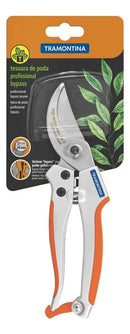 Tesoura De Poda Profissional Com Lâmina em Aço Bypass e Cabo Emborrachado Laranja Tramontina