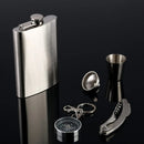 Kit 2 Cantil De Bolso Em Inox Porta Bebida Whisk Prateado