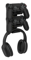 Suporte De Parede Para 2 Controles E Headset Xbox Ps4 Ps3 Cor Preto Peko