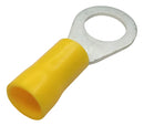Terminal Olhal Pré Isolado Amarelo 4 À 6mm M4 - 100 Peças