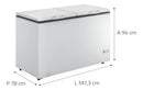 Freezer Horizontal CHB53EB 2 Portas 534L Potência de 150W Cor Branco Consul