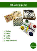 Zaramela Brinquedos Tabuleiro 5 jogos em 1