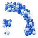 Kit 125 Balões Bexiga Azul Claro + Escuro + Azul Metalizado