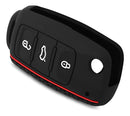 Capa Chave Carro Canivete Acessórios Vw Fox Polo Voyage Up Cor Preta