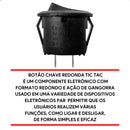 Chaves Botão Tic Tac Redondo Preto 10a Liga/desliga 2unidade Preto