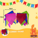 Bandeirinha Festa Junina 100 Mts Bandeirolas De Seda Papel Cor Coloridas Bandeirinhas