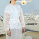 10 Avental Descartável Tnt Manga Longa Gramatura 20 Anvisa