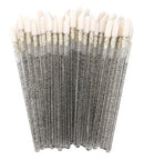 Kit Aplicador Pincel Descartável Batom Gloss Limpeza Cílios Cor Preto