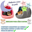 Caminha Toca Iglu Pequeno Para Pet Cães E Gatos Cama Casinha Petliz Cor Azul