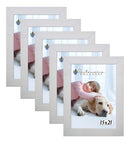 Kit 5 Porta Retrato 15x21 A5 Atacado Foto Moldura Branco Liso