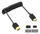 Cabo Câmera Monitor Mola Espiral Hdmi X Mini-hdmi 2.0 4k
