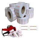 10 Rolos Etiqueta M14 Tarjada Etiquetadora Fixxar Bedo Cor Branco