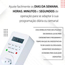 Timer Temporizador De Tomada Digital Programável Lcd Bivolt Com 18 Programações Inteligentes Economia De Energia Automação Para Piscina Bomba Hortas Jardins