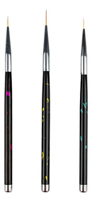 Kit 3 Pincéis Ultra Finos Nail Art Decoração De Unhas Pincel Manicure Unha