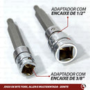 Jogo De Ferramentas Bit Torx Allen Multidentado Crv Maleta 40 Pçs
