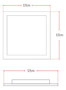 Painel Led Alu 12w 3000k Emb. Quadrado 110v/220v 17cm Avant Estrutura Branco
