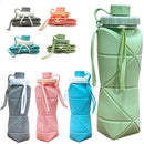 Garrafa De Água Silicone Dobrável Retrátil E Ecoló Verde-claro