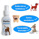 Educador Adestramento Cão Xixi Certo Sanitário Higiênico Adestrador + Spray Anti Mordida Moveis Objetos - Petliz