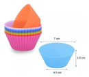 Kit 12 Formas Silicone Cupcake Bolo Muffin Assadeira Cores