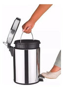 Vittak Lixeira 5 Litros De Aço Inox Redonda Cesto Balde Banheiro Casa Lixo Cor Cinza