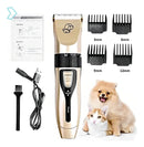 Máquina De Tosa Aparador De Pelos Profissional Para Pet Cor Dourado