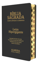 Bíblia Sagrada RC Harpa Avivada e Corinhos Letra Hipergigante Editorial Luxo cor Preta com Índice