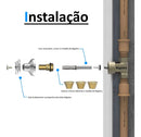 Kit Reparo Salva Registro Pressão Chuveiro 7x1 Universal C31 Acabamento Cromado Cor Prateado