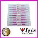10 Bastão Mista Cuticula Inox Manicure Isis Cutelaria