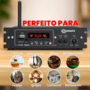 Receiver Potencia Amplificador 63w Rms TARAMPS THS 1000 Usb Sd Bluetooth Optico para Caixa de Som Acustica Passiva Ambiente Residencia Comercio Bar Eventos Audio Profissional Bivolt + Controle