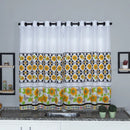 Cortina De Cozinha Oxford Estampada 2,4 Girassol