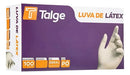 Luvas de Látex Descartáveis Talge Branca Tamanho M De Procedimento Com Pó em Kit 10 cx (1000 unidades)