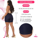 Bermuda Jeans Preto Feminino Modela Bumbum Cintu Preto 38